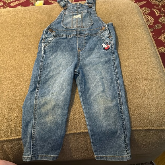 Oshkosh Bgosh Original girls cutie denim‎ overalls Size 3T Embroidered (TD) - Picture 1 of 4